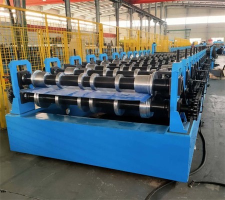 construcción de alta velocidad de la máquina 15-20m/Min Fully Automatic For Steel de 5.5kw Rib Metal Panel Roll Forming