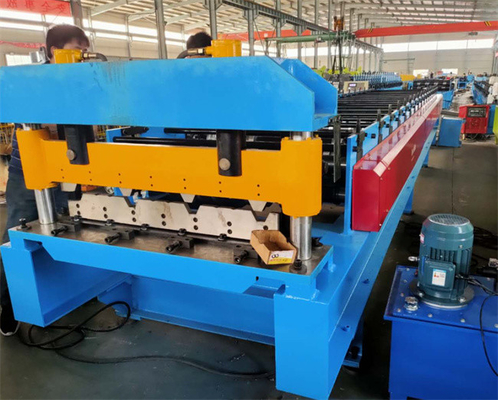construcción de alta velocidad de la máquina 15-20m/Min Fully Automatic For Steel de 5.5kw Rib Metal Panel Roll Forming