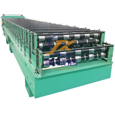 Rollo de acero de la capa doble del metal verde que forma el material de la máquina PPGI