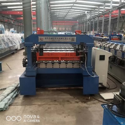 Rollo de acero galvanizado del piso del Decking que forma el sistema del PLC de la máquina