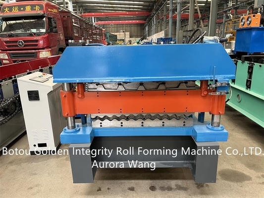 rollo de acero de la capa doble 7.5Kw que forma la certificación del CE de la máquina ISO9001