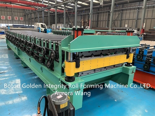 El PLC acanaló los materiales de construcción de la máquina 5.5kw de la formación de hoja