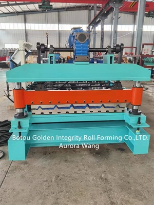 Rollo auto del panel del tejado que forma el rollo trapezoidal de acero de la hoja de la máquina que forma la máquina