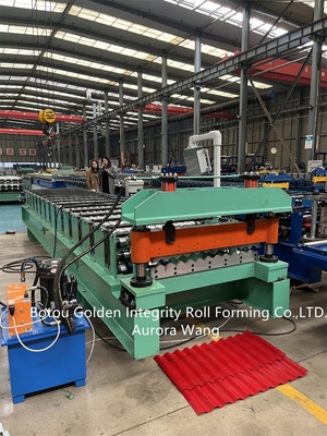 Rollo acanalado de la hoja del tejado del metal que forma la línea fría de la galvanización de la máquina