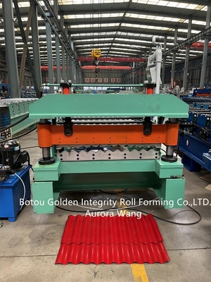 Rollo acanalado de la hoja del tejado del metal que forma la línea fría de la galvanización de la máquina