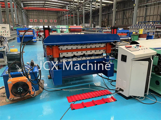 capa doble 5.5kW que forma la máquina, rollo de acero del color acanalado del tejado que forma la máquina