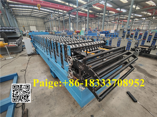 rollo del panel del tejado de 686 762 capas dobles que forma control del PLC de la máquina 380V
