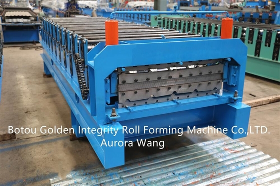 Rollo trapezoidal del material de construcción de la teja de tejado de la capa doble que forma el fabricante de la máquina