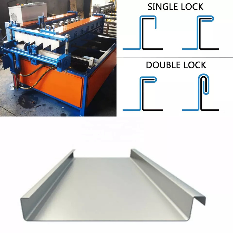 1" 1 3/4" cerradura derecha de la broche del metal de la costura que cubre el panel que hace el rollo que forma la máquina
