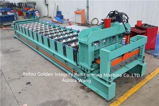 teja de tejado del metal de la máquina 415v de 15m/Min Glazed Tile Roll Forming que hace la máquina