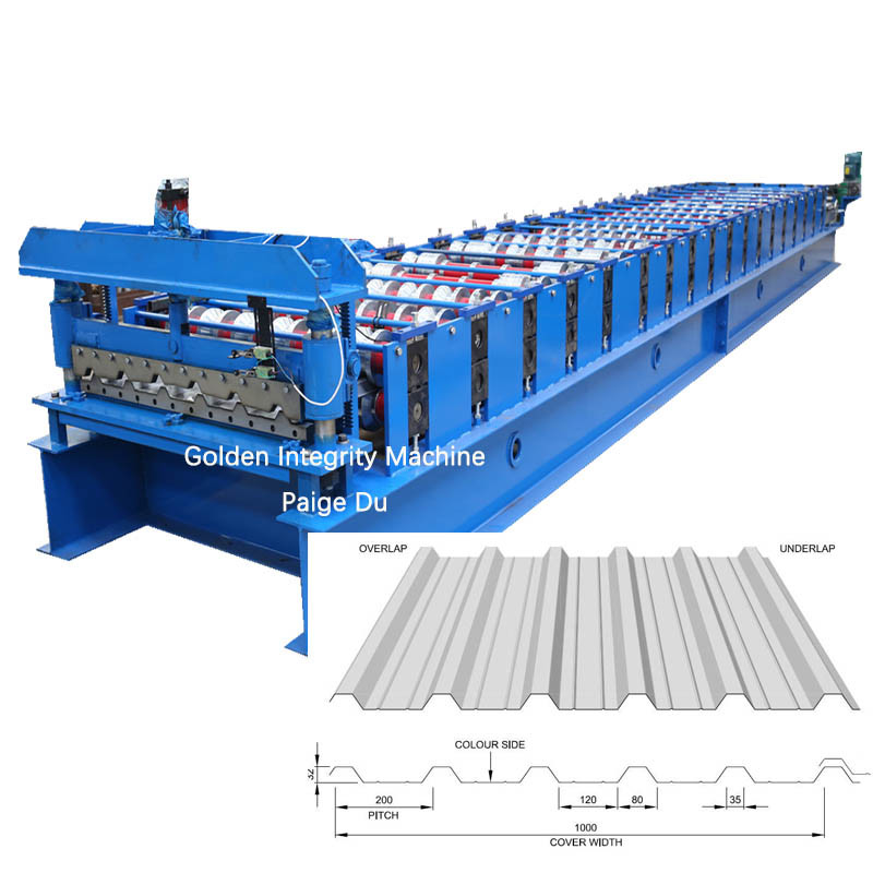 1.5m m 18 rollo trapezoidal de formación de la hoja de la techumbre de los pasos IBR que forma la máquina